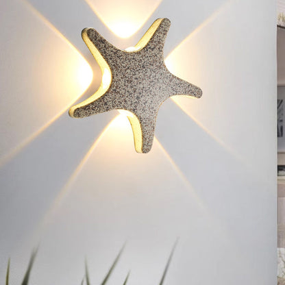 Skorter | Contemporary Simplicity Aluminum Starfish Design LED Waterproof Wall Lantern Lamp for Outdoor Terrace