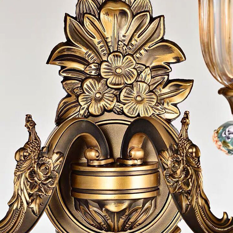 Skorter | FlorisLuxe European Wall Lamp | Blossom Design | 1-2 Flames | High-Quality Resin & Glass | Elegance for Living Room & Hallway