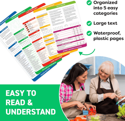 skorter | Air Fryer Cheat Sheet Magnet Cooking Instructions Booklet