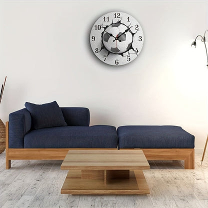 Skorter | Silent Tree Football Wall Clock - Sports Theme for Living Room, Office & Gym