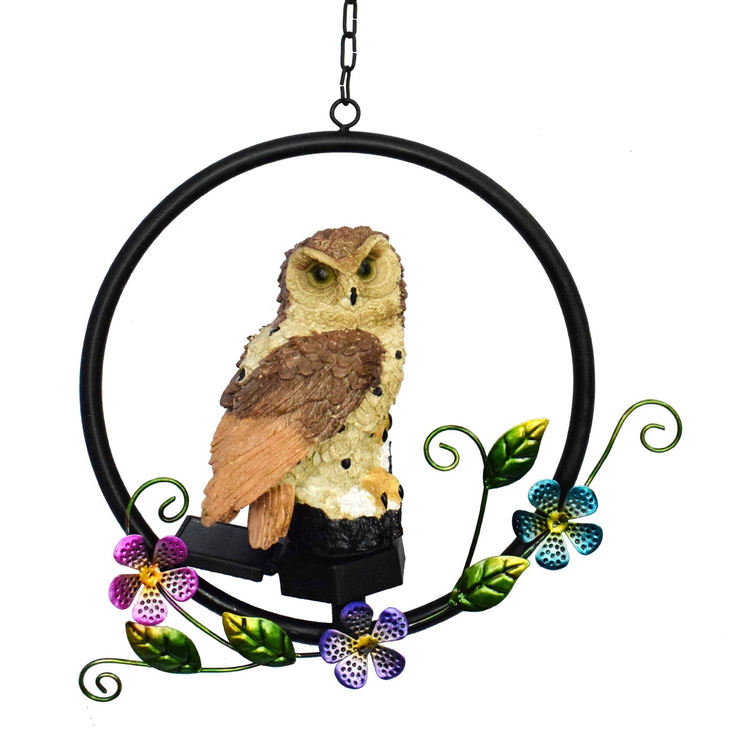 Skorter | European rustic owl solar waterproof outdoor garden pendant lights