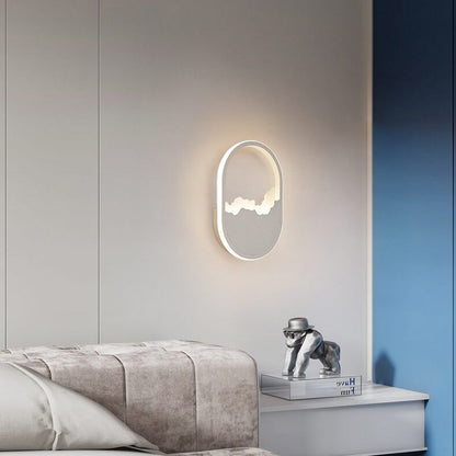 Skorter | WaveGlow - Oval LED wall lamp with wave design