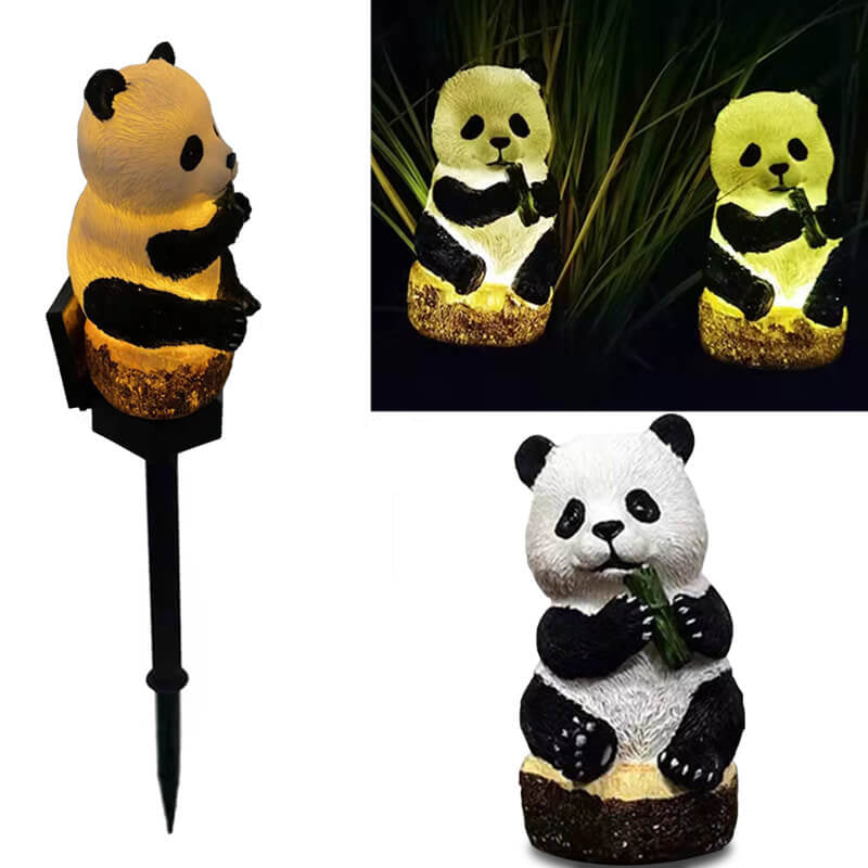 Skorter | Solar resin panda outdoor waterproof patio decoration ground light