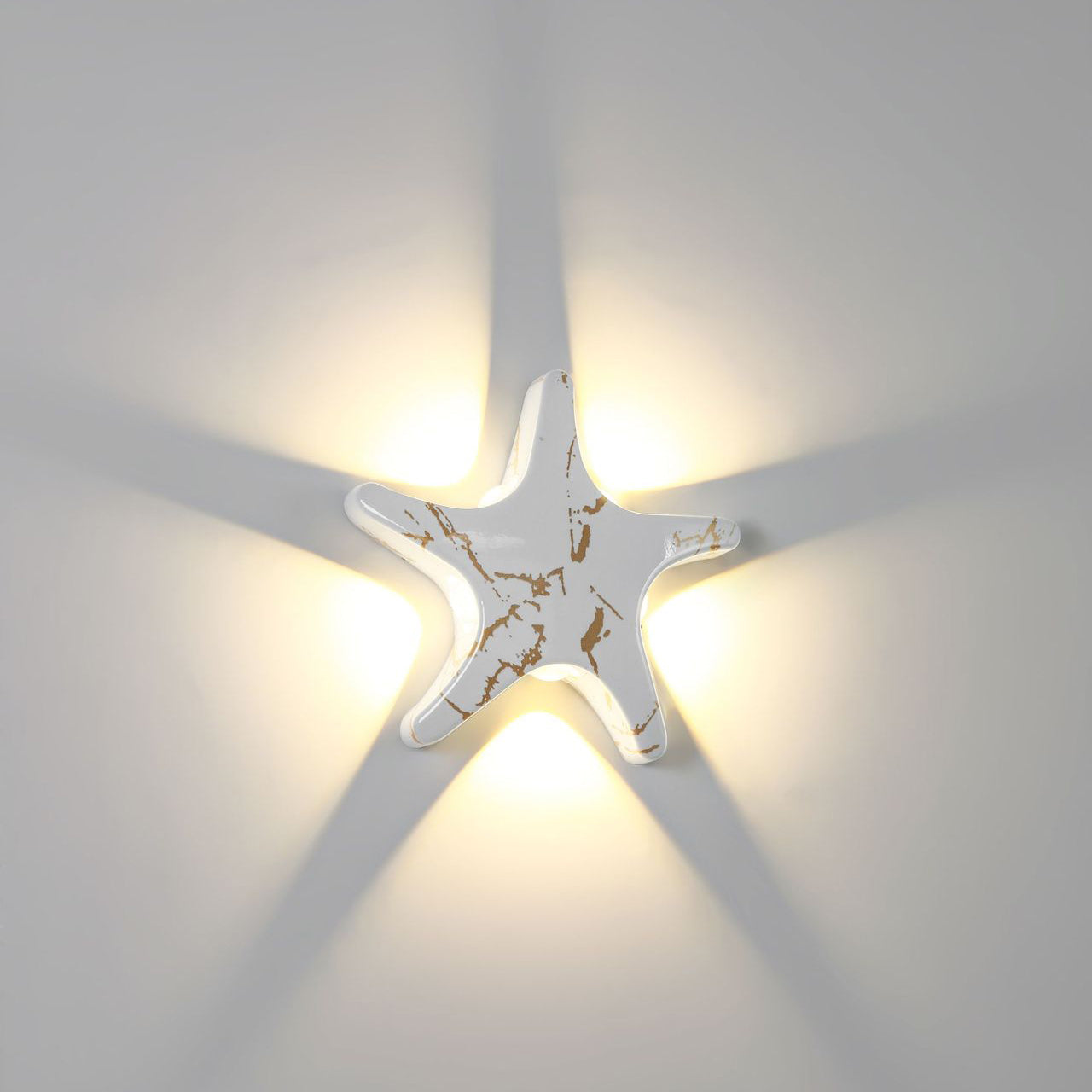 Skorter | Contemporary Simplicity Aluminum Starfish Design LED Waterproof Wall Lantern Lamp for Outdoor Terrace