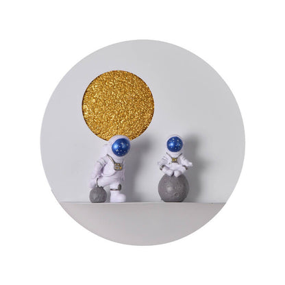 Skorter | Contemporary Creative Iron Resin Round Astronaut LED Wall Light Lamp for Bedroom
