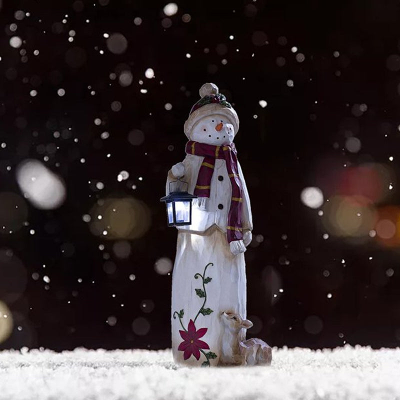 skorter | Forest Snowman With Solar Lantern