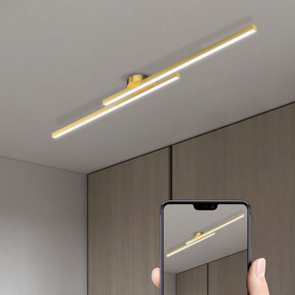 Skorter | Modern Aluminium Semi Flush Mount LED Ceiling Light | Minimalist Design for Living Room. Bedroom & Hallway