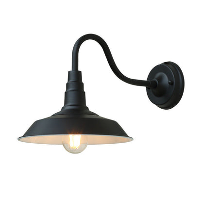 Skorter | Noctura klassisk vägglampa | Vintagedesign | Järnram med rund glasskärm | Matrumsbelysning med 1 ljuskälla