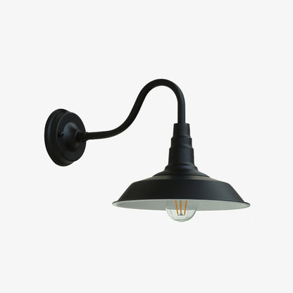 Skorter | Noctura klassisk vägglampa | Vintagedesign | Järnram med rund glasskärm | Matrumsbelysning med 1 ljuskälla