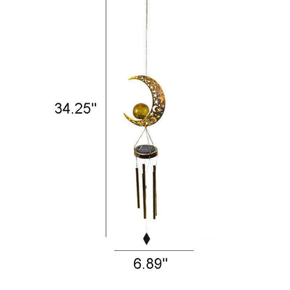 Skorter | Industrial Solar Hanging Wind Chime Lamp Outdoor Decorative LED Pendant Light