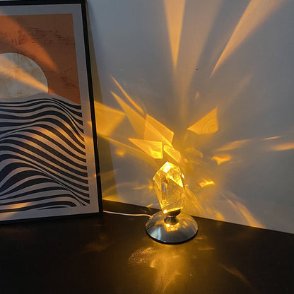 Skorter | LuxorLite Diamond Crystal LED Table Lamp | Luxurious Mood Light | 3 or 16 Color Change | Wireless Night Light