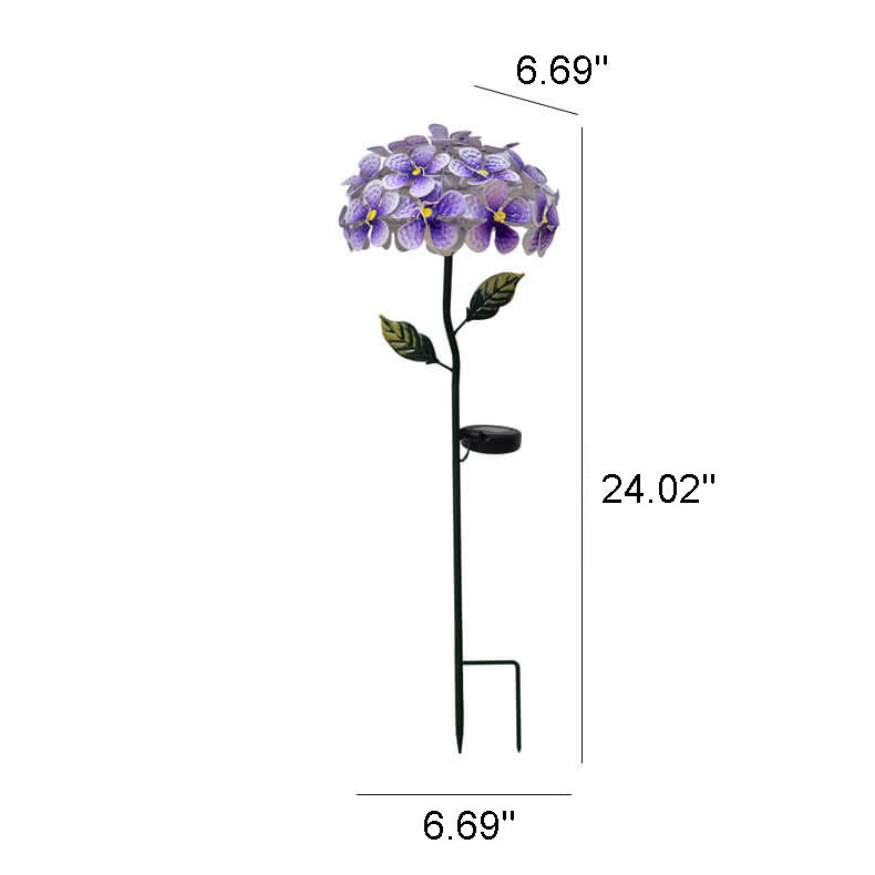 Skorter | Modern Solar Outdoor Waterproof Simulation Hydrangea LED Outdoor Lawn Decorative Ground Stake Light