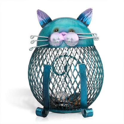skorter | Artistic Blue Kitty Piggy Bank