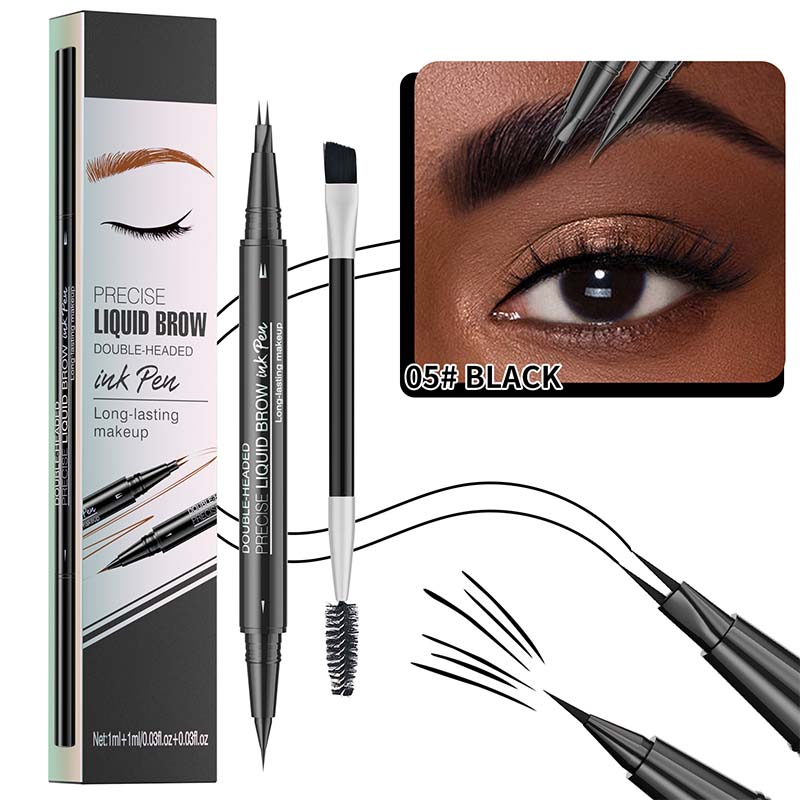 Skorter | 2-in-1 Dual-Ended Eyebrow Pencil with Micro-Fork Tip Applicator and Precise Brush Tip