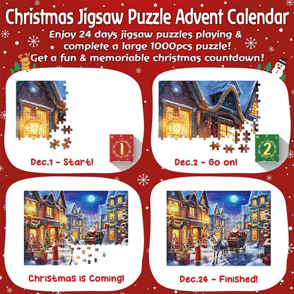 skorter | Advent Calendar Christmas Puzzle Blind Box 24 Pieces 1000 Pieces