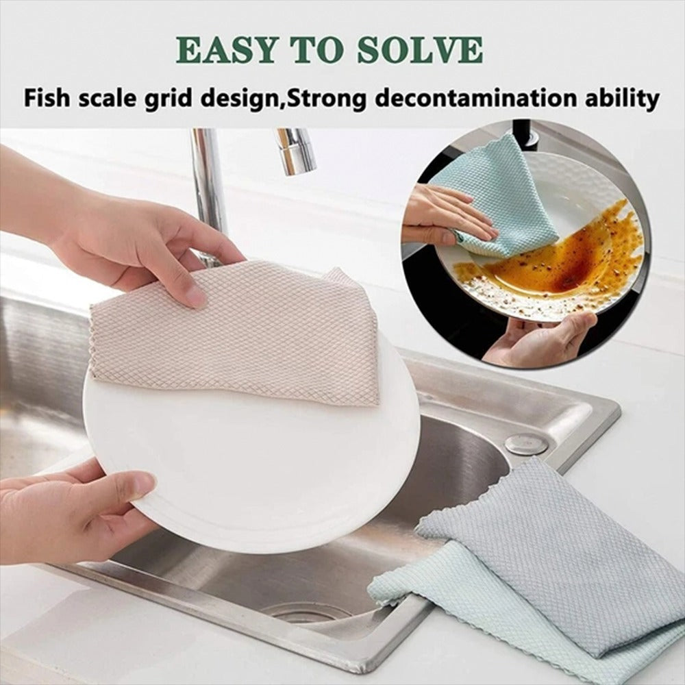 skorter | Fish scale microfiber polishing cleaning cloth