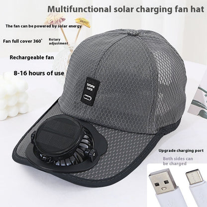 Skorter | Solar Unisex Fan Hat with breathable mesh sun protection