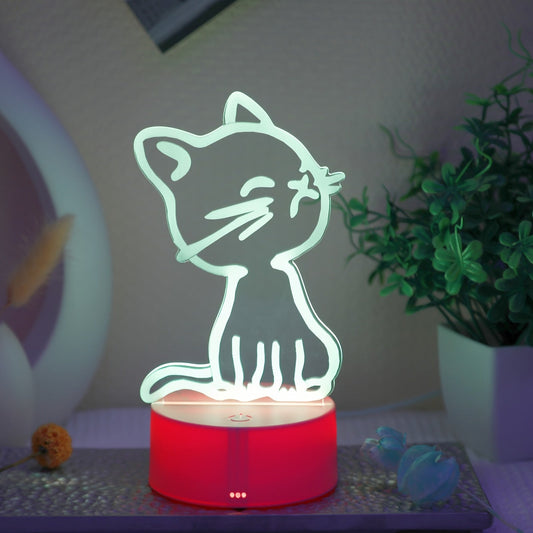 Skorter | GlowPaw - Touch-Controlled 3D Cat Night Light