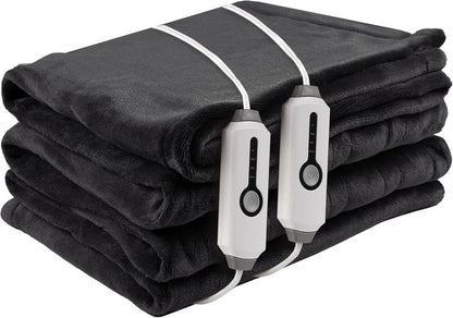 Skørter | Heated electric throw blanket, cozy flannel warming blanket with 4 heat levels