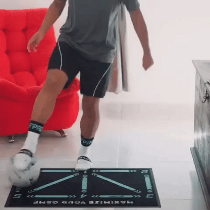 Skorter | Football Pro Training Mat | Anti-Slip, 2x2m Space & Video Program for Skill Enhancement and Home Training