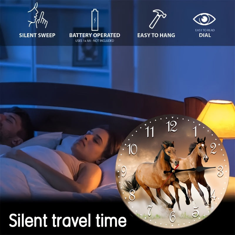 Skorter | GallopTime - Quiet Wall Clock with Running Horse Design