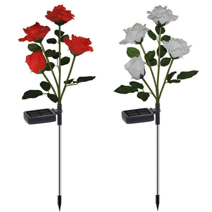Skorter | Solar Rose LED Outdoor Lawn Decorative Ground Socket Light