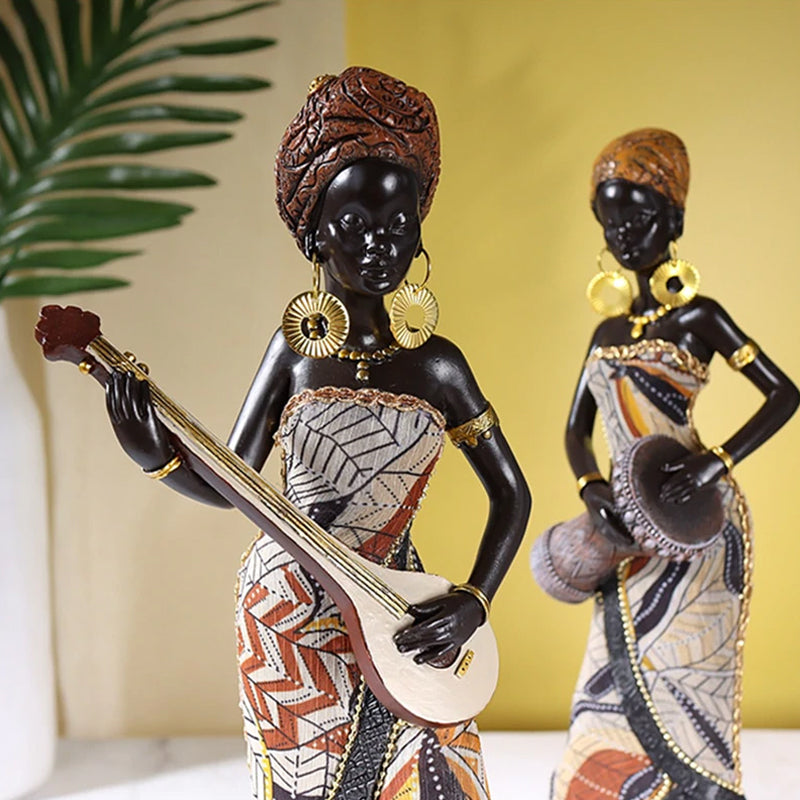 Skorter | African Female Musician Sculpture