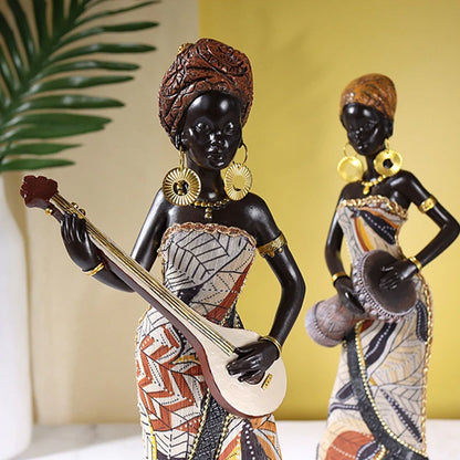 Skorter | African Female Musician Sculpture