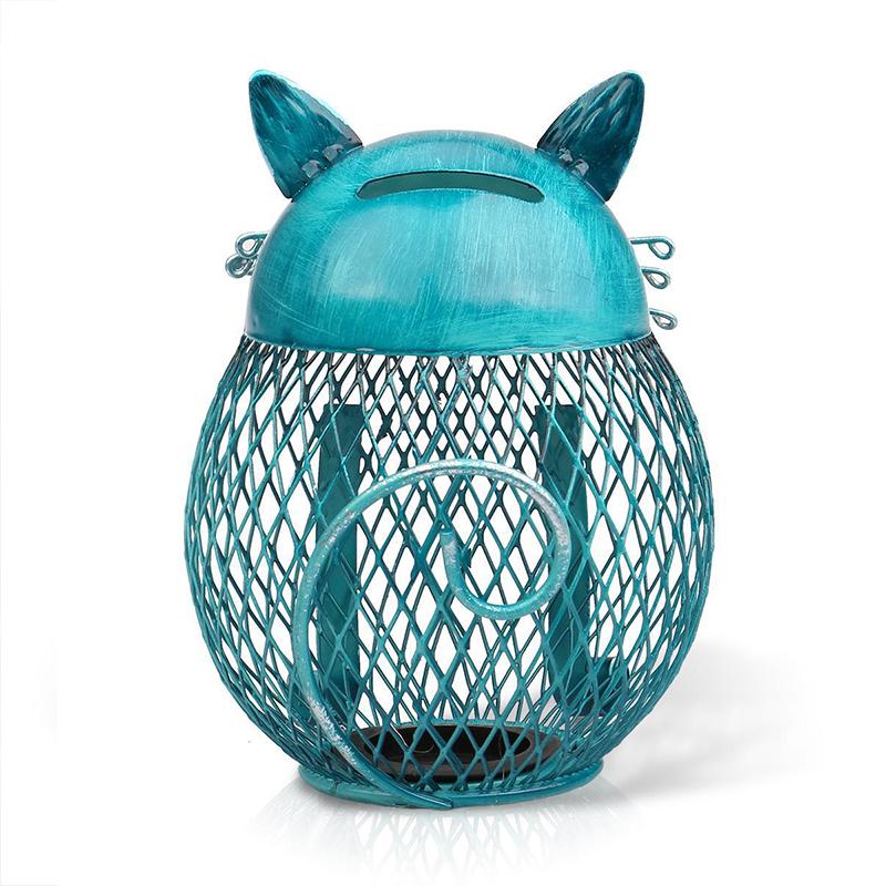 skorter | Artistic Blue Kitty Piggy Bank