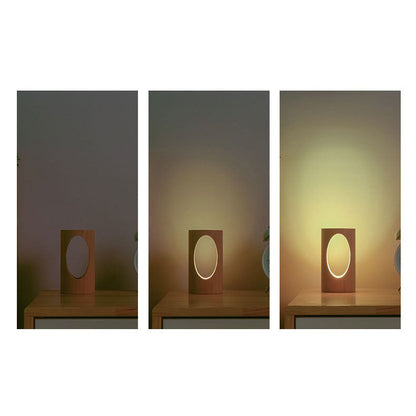 Skorter | Japanese solid wood rectangular column LED night lamp USB table lamp