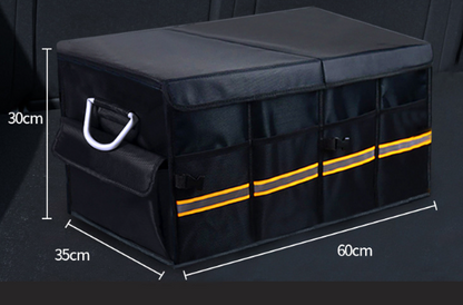Skorter | Car Trunk Organizer Foldable Cover Durable Sturdy Thickened Plate Collapsible Trunk Storage Box