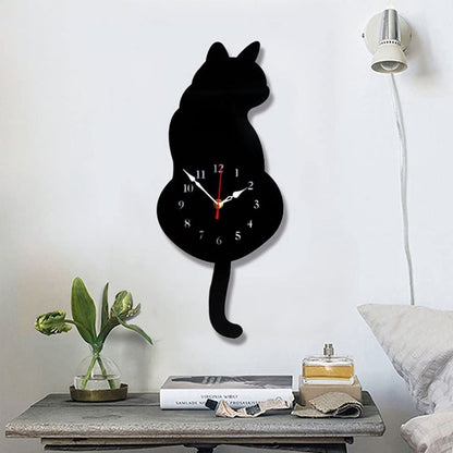 skorter | Nordic Cat Wobble Tail Wall Clock