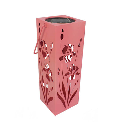 Skorter | Solar Butterfly Rose Pattern Hollow Column LED Outdoor Waterproof Decorative Lamp