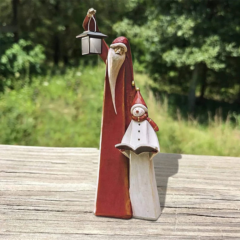 skorter | Forest Snowman With Solar Lantern