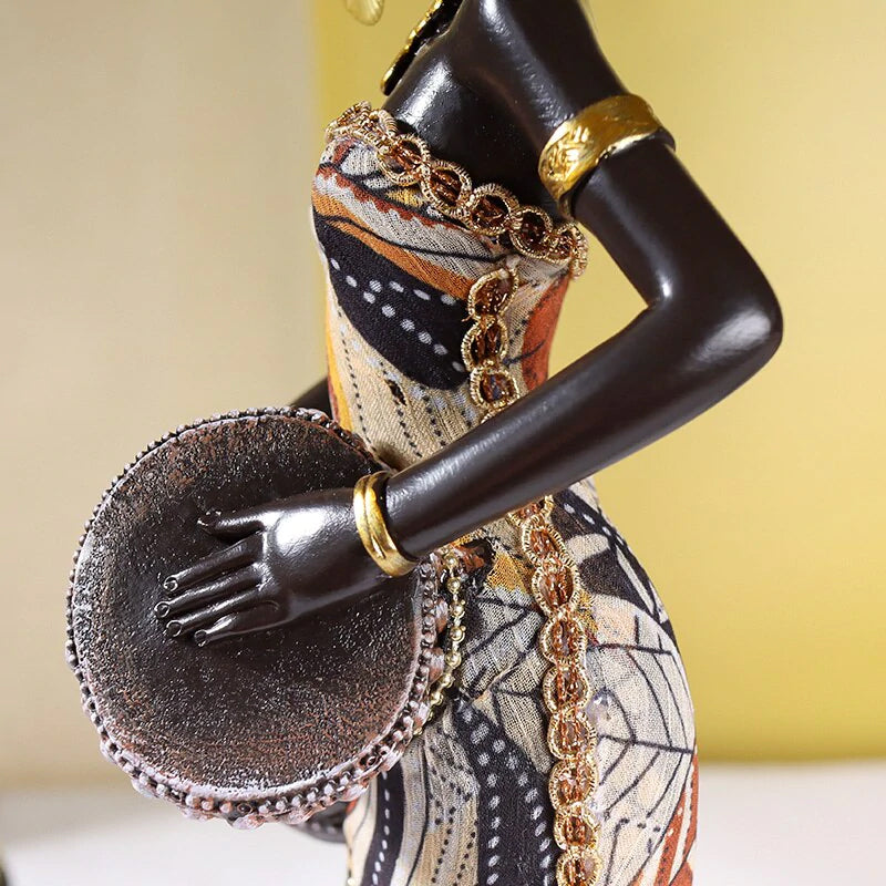 Skorter | African Female Musician Sculpture