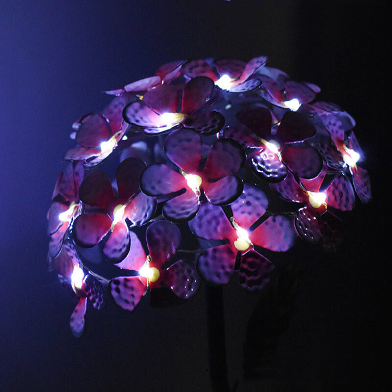 Skorter | Modern Solar Outdoor Waterproof Simulation Hydrangea LED Outdoor Lawn Decorative Ground Stake Light