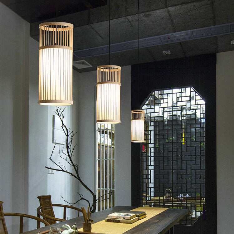 Skorter | Bambora Zen Pendant Light | Handwoven Bamboo Lantern | Japanese Design | Natural Elegance