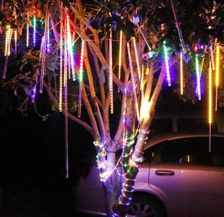 Skorter | 8 Tube Meteor Shower Light Outdoor Light String Waterproof Garden Light For Wedding Party Christmas Xmas Decoration