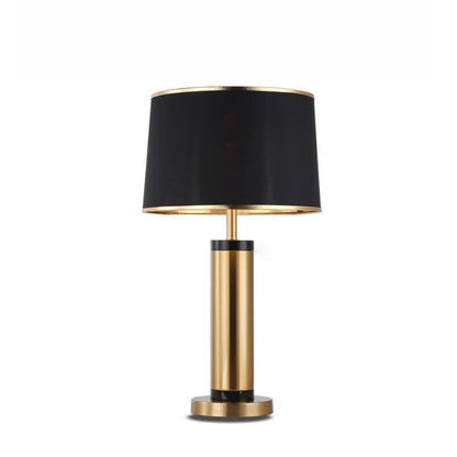 Skorter | Modern Transitional Cylinder Iron Fabric 1-Light Table Lamp for the Living Room