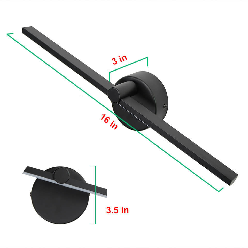 Skorter | Nordic Minimalist Aluminium Long Bar Switch LED Mirror Wall Light Lamp