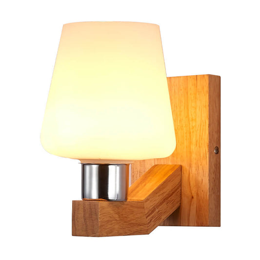 Skorter | Nordic Minimalist Wall Lamp with Glass and Wood