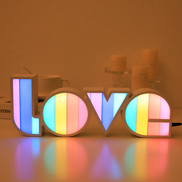 Skorter | Modern Art Deco waterproof PS LOVE letters LED table lamp for the bedroom