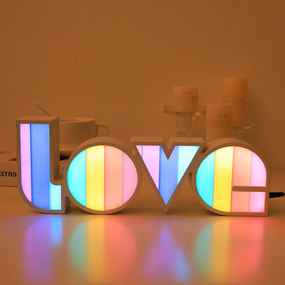 Skorter | Modern Art Deco waterproof PS LOVE letters LED table lamp for the bedroom