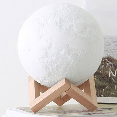 Skorter | Creative Mini Rechargeable 3D Printed Moon 1-Light LED Table Lamp