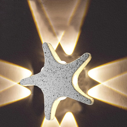 Skorter | Contemporary Simplicity Aluminum Starfish Design LED Waterproof Wall Lantern Lamp for Outdoor Terrace