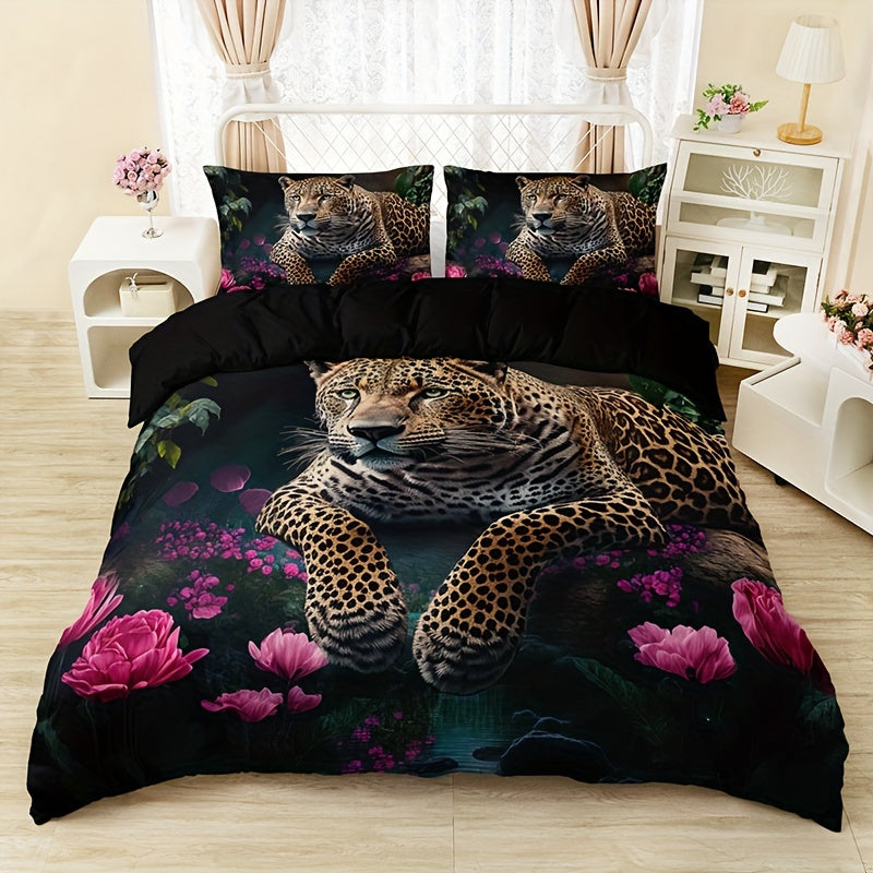Skorter | 3-piece set - Animal print HD Digital Bedding - Soft and Warm for Sofa, Bed, Office or Travel - For All Seasons