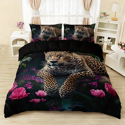 Skorter | 3-piece set - Animal print HD Digital Bedding - Soft and Warm for Sofa, Bed, Office or Travel - For All Seasons