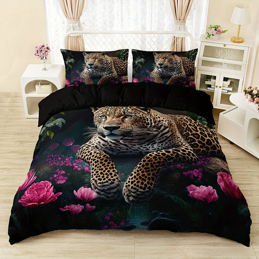 Skorter | 3-piece set - Animal print HD Digital Bedding - Soft and Warm for Sofa, Bed, Office or Travel - For All Seasons