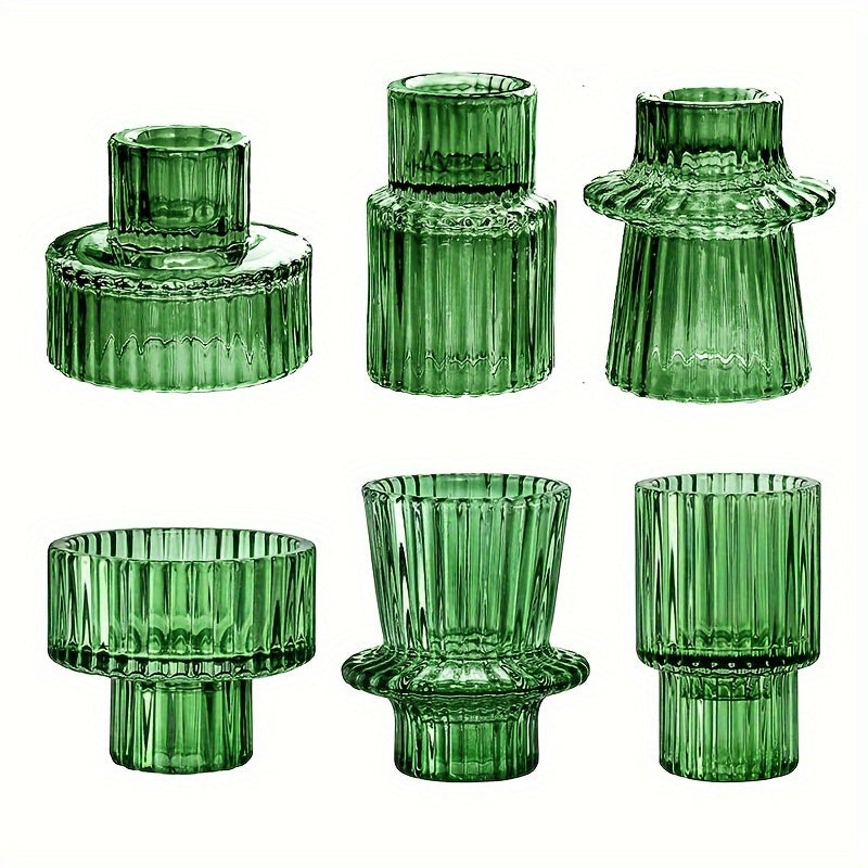 Skorter | 3/6-part Glass Candle Holders - Perfect for Table Decoration and Weddings