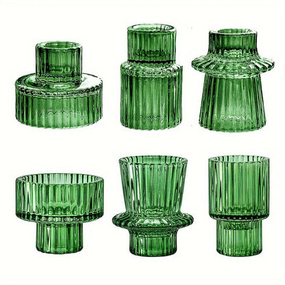 Skorter | 3/6-part Glass Candle Holders - Perfect for Table Decoration and Weddings